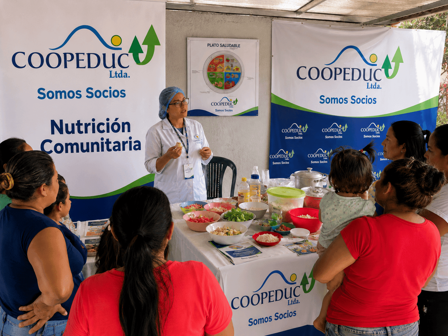 Proyecto Nutrición con Soja — niños recibiendo alimento en el Guairá